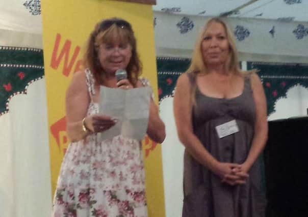 Julie Daniels and Tina Rothery of RAFF at the awards ceremony.
