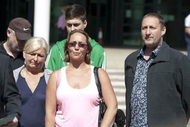Michelle Smith and Martin Goulding together outside Preston Crown Court.