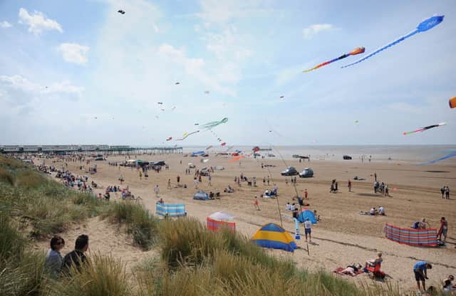 St Annes Kite Festival.
A kite-filled beach.  PIC BY ROB LOCK
27-7-2013