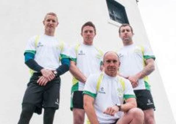 Left to right: Matt Wilkinson, Aodhan Carson, Mark Evans and Jeavon Trend will run from London to Lytham for the Ben Trend Foundation. PHOTO James Jebson Photography