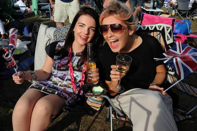 Saturday night at Lytham Proms.
Amy Burn (left) and Nicole Lee enjoying their proms evening.  PIC BY ROB LOCK
3-8-2013