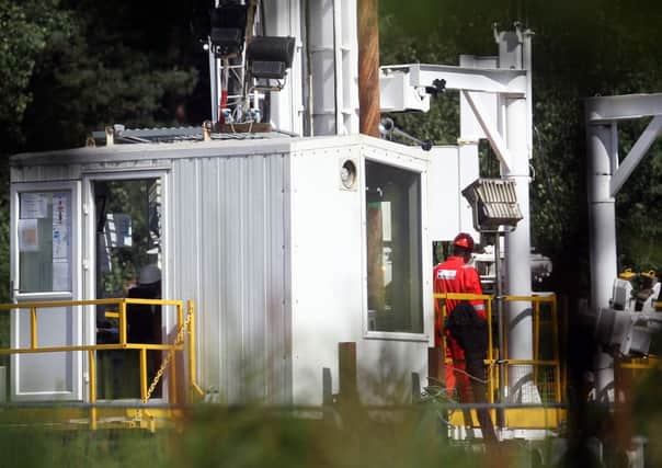 Drilling starts at the Balcombe fracking site in West Sussex last week, as Cuadrilla started testing equipment ahead of exploratory oil drilling in the English countryside (below) David Cameron.