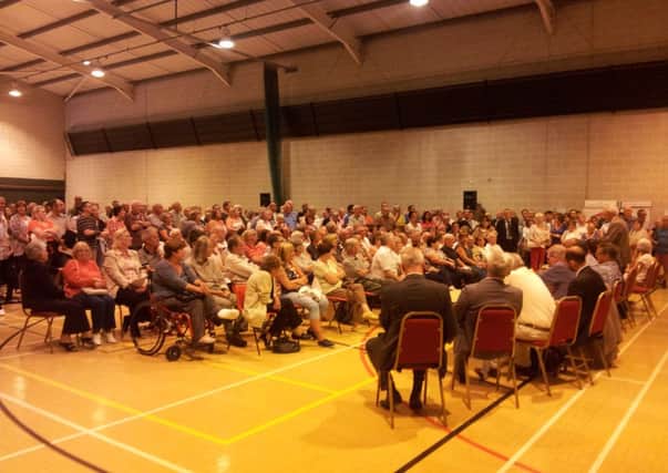 Parish meeting at the Lightning Club at BAE Warton - residents meeting Fylde Council regarding the local plan