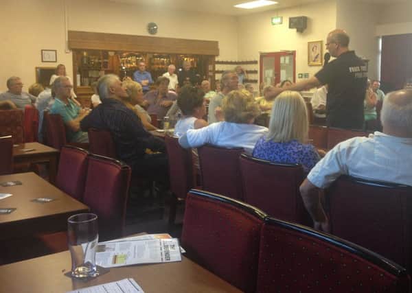 Anti-fracking campaigners have warned residents in a  Fylde village ,earmarked as a potential site for Shale gas extraction, that people power is the only way to prevent it.
More than 80  Freckleton residents gathered at the villages Sports and Social Club  on Wednesday