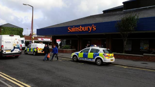 Police are investigating a robbery at a cashpoint at Sainsbury's, St Annes