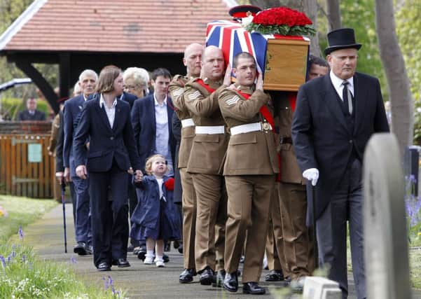 The funeral of Sgt Nigel Coupe (below) and Natalie Coupe (bottom) today backed the coroners verdict that he was unlawfully killed.