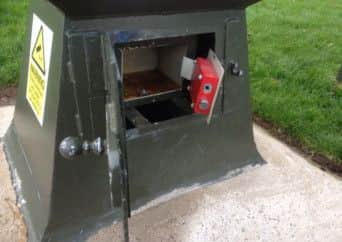Yobs have caused £400 of damage to the Spitfire Memorial fund box at Fairhaven Lake, Ansdell, for a handful of coppers.