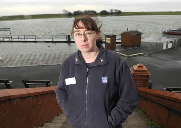 Visitor services officer Julie Vale at the RSPB Ribble Discovery Centre at Fairhaven Lake.