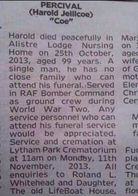 Obituary notice from the LSE
