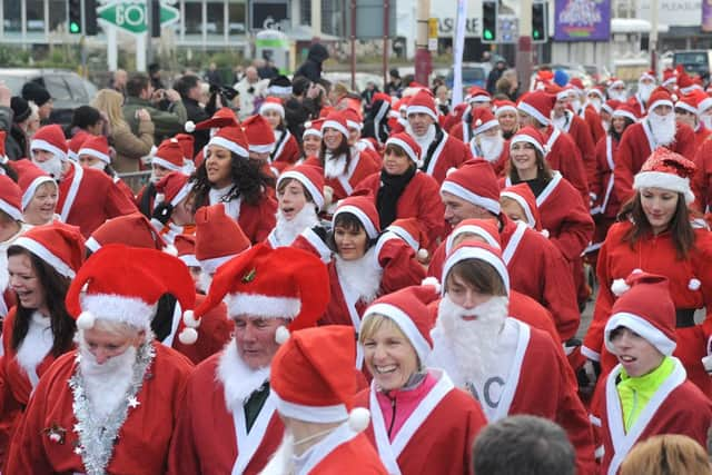 Santa Dash along Blackpool Promenade last year.