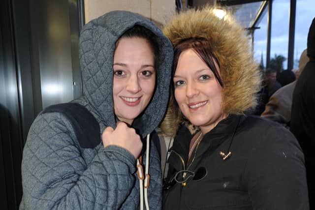 Shoppers Harriet Goodier (left) and Helen Bonney who arrived at 5am.