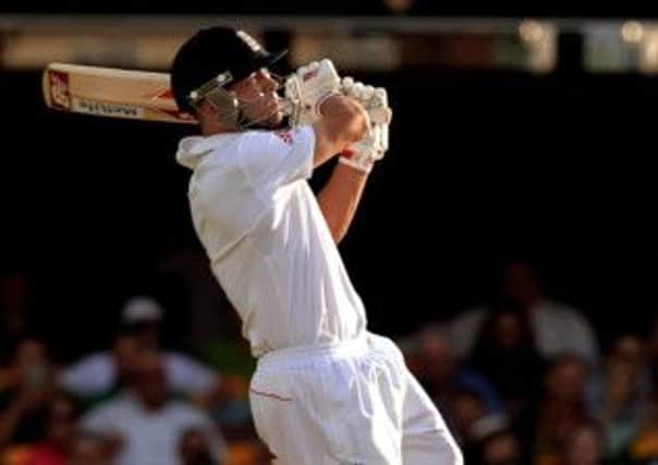 England's Jonathan Trott in action during the first Ashes Test at The Gabba.