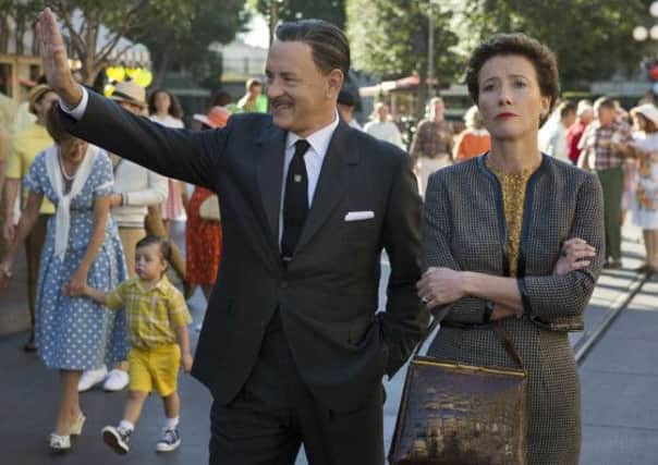 Tom Hanks (as Walt Disney) and Emma Thonpson (as PL Travers) in Saving Mr. Banks.