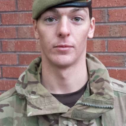Daniel Richardson, 26, of the Duke of Lancaster's Regiment in Weeton