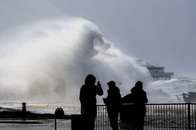 Large waves are expected to hit the Fylde coast, causing flooding in some areas.
