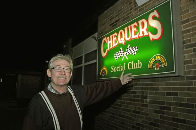 Chequers Social Club, Harbour Lane, Warton. Committee member Dave Nicholls.