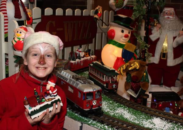 Nine-year old Gabby Nield at the G-Wizz Garden Railway Display Teams annual array of steam trains and carriages at St Margarets church hall in St Annes.