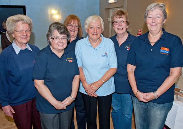 Helpers Mary Russell, Barbra Davies, Sue Forshaw, Sybil Nicholson, Jean Tranter, Patricia Francis at a St Annes Ladies Lifeboat Guild fund-raiser.