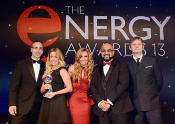 BIUs Aisha Clayton, Danielle Wiggans and Yaseen Bahadur  flanked either side by Energy Award judges.