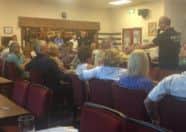 Residents attending a meeting at Freckleton Sports and Social Club in August.