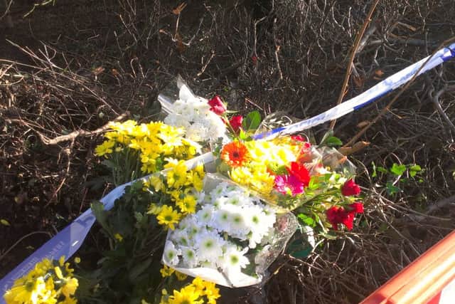 Tributes at the scene of the crash on Station Road, in Kirkham, which claimed the life of 28-year-old Andris Liepa.