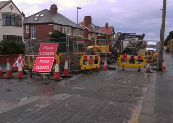 Sewer repairs at Cavendish Road, St Annes