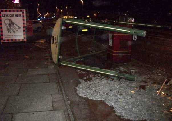 Storm damage on Dickson Road, Blackpool.
