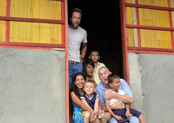 Ben Fogle in the Philippines with Neil and Marge Hoag and children
