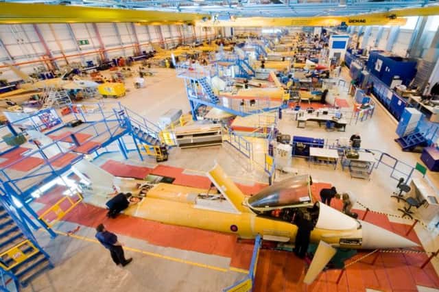 Typhoon Final Assembly hangar at BAE Systems in Warton, Lancashire: