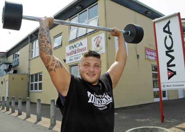 Power lifter Yiannis Verenakis in training at St Annes YMCA.