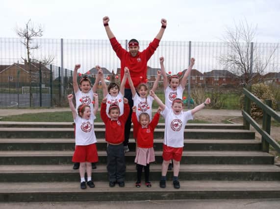 Children at Kincraig Primary School are completing the Kincraig mile for Sport Relief