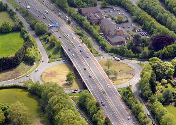 Broughton roundabout with the M55
