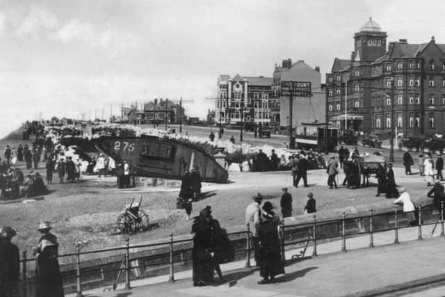 Rolling home:  A First World War tank in Gynn Gardens during the 1920s. Below - Paul Flanagan