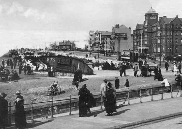 Rolling home: A First World War tank in Gynn Gardens during the 1920s. Below - Paul Flanagan