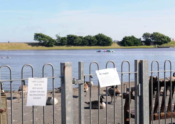 Fairhaven Lake in Lytham was closed due to red algae