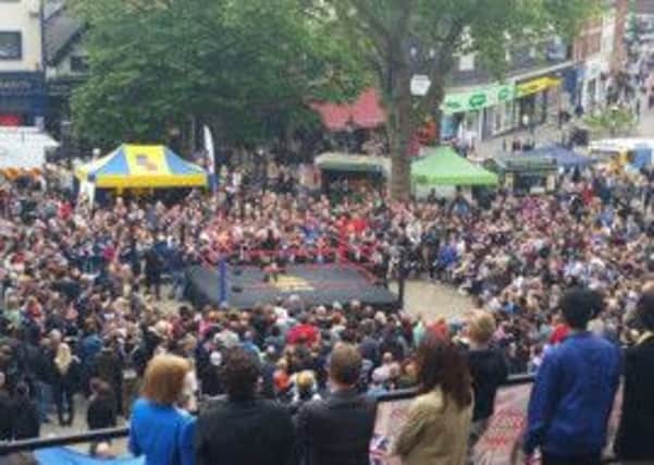 The crowd at the PCW event at Armed Forces Day