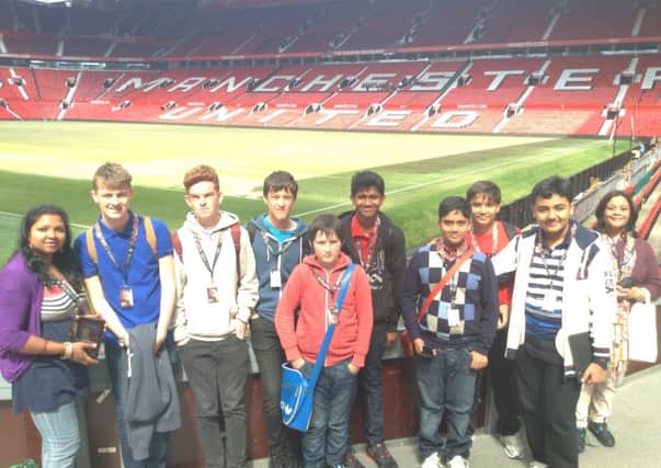 Dream visit: Pupils from Birla High School in Calcutta visited Cardinal Allen School in Fleetwood  and went with their port pals to places such as Old Trafford