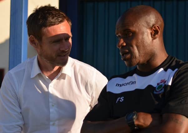 Graham Alexander with Frank Sinclair at Colwyn Bay