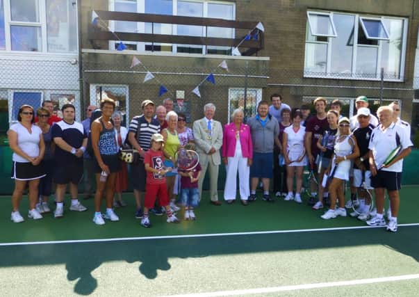 Fylde Mayor Coun Kevin Eastham attending celebrations to mark the 50th anniversary of the opening of the club house at St Annes Tennis Club.