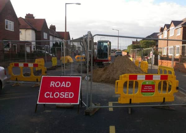 Another collapse: The scene of the sewer collapse in St Davids Road North, St Annes
