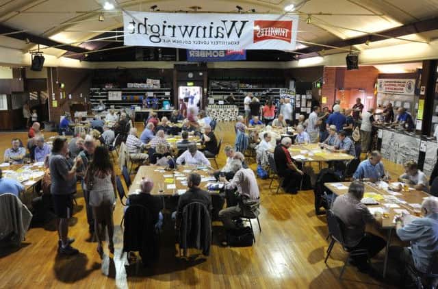 CAMRA's Lytham Beer Festival was back at Lowther Pavilion, with a wide selection of real ales and ciders on tap over the weekend.A busy main hall for the Friday afternoon session.  PIC BY ROB LOCK5-9-2014