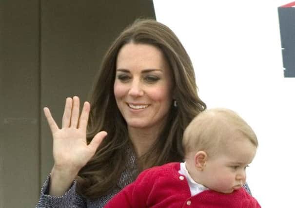 Tthe Duchess of Cambridge and Prince George . The Duke and Duchess of Cambridge are "very pleased to announce" that they are expecting their second child.