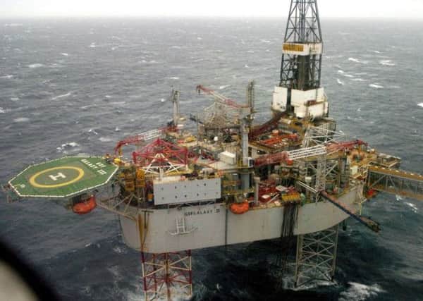 Slick deal? The Buzzard oil field in the North Sea, 50 miles from Aberdeen's coastline - the oil industry is seen by people in Aberdeenshire and beyond as being a key consideration in  the Scottish independence debate.