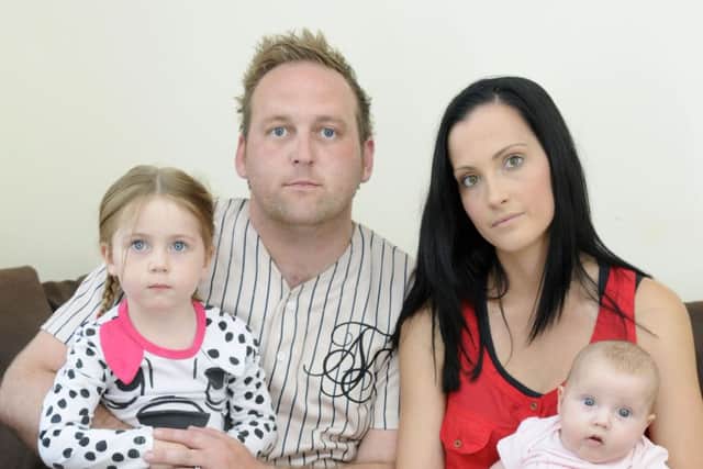 Prank backfired: Matthew Hearn doing his charity challenge and with his family