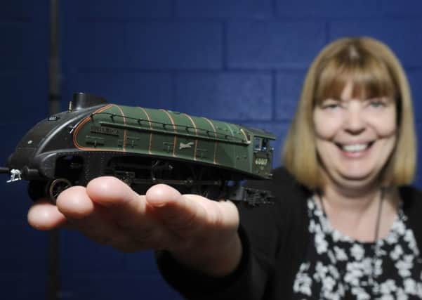 Model railway exhibition from Blackpool and North Fylde Model Railway Club.  Pictured is Julie Taylor from Going Loco.
