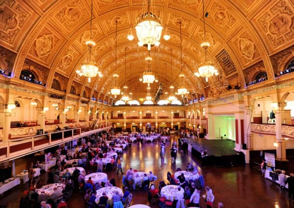 Scene of a tea dance to mark Older Persons Day. Winter Gardens, Church Street, Blackpool