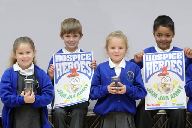 Hospice heroes: Children from Mereside Primary School join the Jam Jar Army as part of The Gazettes Hospice Heroes campaign