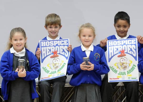 Hospice heroes: Children from Mereside Primary School join the Jam Jar Army as part of The Gazettes Hospice Heroes campaign
