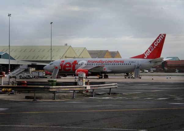 Future plans: A Jet2 aircraft at Blackpool International Airport this week. Below,  MP Gordon Marsden