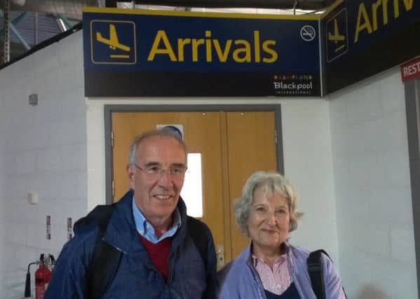 Jill and David Eames in arrivals and, below, Bernard Stirzaker
